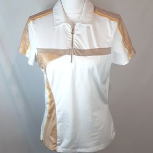 Tail tech short sleeve gold trimmed small golf shirt tanktop vintage